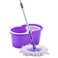 Cleaning Products Mop And Bucket Set,New Rotating Mop Hand-free Mop Bucket Automatic Swab,For Household Cleaning (Color : Purple)