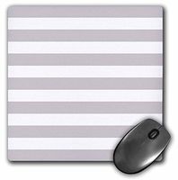 3dRose LLC 8 x 8 x 0.25 Inches Mouse Pad, Grey and White Stripes Pattern - Trendy and Modern Classic (mp_56668_1)