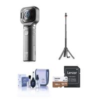 Vuze XR Dual 3D 360 / 2D 180 VR Camera, Black - Bundle with 128GB Micro SDXC Card, Joby TelePod 325, Cleaning Kit