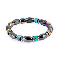 Magnetic Hematite Therapy Bracelet Precious Natural Stones Healing for Arthritis Pain Releif, Energy,Weight Loss - 2 Pack (Style 4-2PCS)
