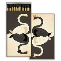 HomArt Large Decorative Swans Candle and Fireplace Wood Matches