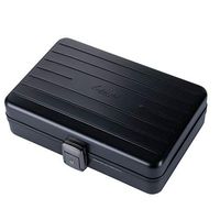 LUBINSKI Portable Travel Cigar Humidor Case for 10 Cigars Cedar Wood Lined with Hygrometer and Humidifier Included - 2 Trays, Packed with Nice Gift Box XJA-60001 (Black)