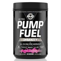 PMD Sports Ultra Pump Fuel Insanity - Pre Workout Drink Mix for Energy, Strength, Endurance, Muscle Pumps and Recovery - Complex Carbohydrates and Amino Energy - Electric Pink Lemonade (30 Servings)