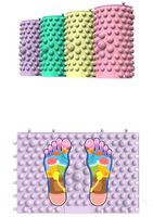 2PCS Foot Massage Mat Acupressure Mat Foot Reflexology Walking Toe Plate Massage Pad Bathroom Mat Yoga Mat Anti-Slip Mat Outdoor Game Punishment Mat (Purple)