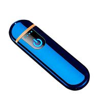 NAMCHE USB Lighter Rechargeable - Electronic Lighter Windproof - Elegant Electrical Cigarettes Lighter with Gift Box (Round Blue)
