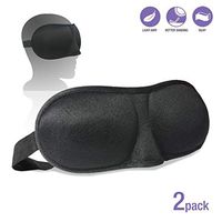 PARTYSAVING [2PACK] 3D Sleep Mask Eye Mask for Sleeping - Contoured Eyemask for Airplane Travel - Best Night Blindfold Eyeshade for Men Women Kids