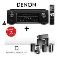 Denon AVR-S500BT 5.2 Channel Full 4K Ultra HD A/V Receiver with Bluetooth + Definitive Technology ProCinema 600 5.1 Speaker System Bundle