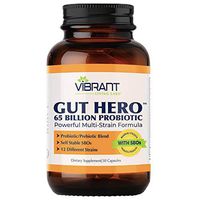 Gut Hero is an Effective Immune & Gut-Enhancing Natural Formula with 12 Strains of Probiotic Strains and a Prebiotic Blend to Support Gastrointestinal Health, 30 Vegetarian Capsules, 30-Day Supply