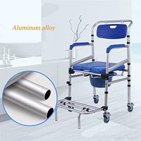 XIAOXIAO 3-in-1 Bedside Commode, Bath Stool/Shower Chair, Footstool Can Easily Transfer Elderly Walker, Suitable for Daily Use by Elderly Pregnant Women