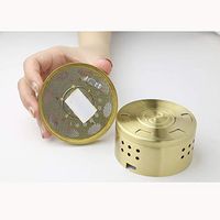 Traditional Chinese Medicine Copper Moxibustion Portable Box Gynecological Mugwort Wormwood Instrument Moxa Bag