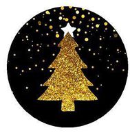 48pack Winter Tree Black Chirstmas Holiday Stickers Labels Envelope Decorative Seals -1.5inch