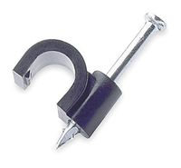 Mounting Clip, 1/4 In Tubng, Blk, Vnyl, PK10