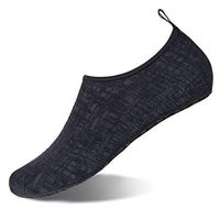 Womens and Mens Kids Water Shoes Barefoot Quick-Dry Aqua Socks for Beach Swim Surf Yoga Exercise (Triangle-Black, 48/49)