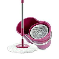 Broom and Dustpan with Long Handle Telescopic Upri Rotating mop - Stainless Steel Lazy mop, Household Absorbent mop