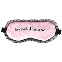 ACTLATI Cute Lace Sleeping Eye Mask Embroidery Blindfold Sleep Aid Cover Light Guide Eyeshade for Travel Home Office Rest Pink