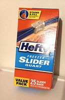Value Pack Hefty Freezer Bags Quart Sized