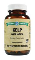 Natural Vitamin Co. - Kelp with Iodine, Iodine (from kelp, Potassium Iodide) 225mcg, 250 Tablets, 8+ Month Supply, Gluten Free, Vegetarian, Vegan