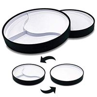 STAYnEAT Divided Suction Plate + Slope n Scoop Dish, Kids, Adults, SET 7.5" 9.5", Made in USA! White