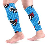 Anmarco Super Hero Panda Blue Sports Calf Compression Sleeves Leg Compression Socks Calf Guard for Running, Cycling, Maternity, Travel, Nurses