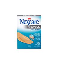 Nexcare Heavy Duty Flexible Fabric Bandages, One Size, 30 Count Packages (Pack of 4)