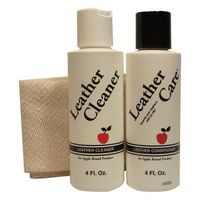 Apple Brand Leather Cleaner & Conditioner Kit - For Use On Leather Purses, Handbags, Shoes, Boots & Accessories - Safe On All Colors