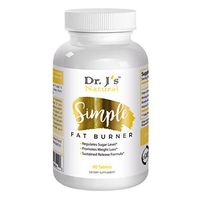 Dr J's Natural Simple Fat Burner Capsules for Women and Men | Lose Weight Fast with Appetite Suppressant, Metabolism Support, Endurance & Energy Booster | Diet Pills 60ct