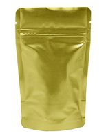BAP 200 Pack 1 oz Gold/Clear Stand Up Pouch with Zip