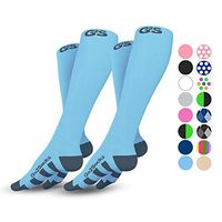 Go2Socks Compression Socks for Men Women Nurses Runners 20-30 mmHg Medical Stocking Athletic(2pCBlue,S)