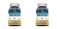 Nutri Essentials L-Tryptophan Dietary Supplement - Natural Sleep Aid Supplements with 500 mg of Free Form L Tryptophan - for Stress Relief, Circulation & Immune Support 120 Capsules (Pack of 2)