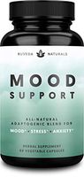 Mood Support - 100% Plant-Based Anxiety and Stress Relief Supplement - Natural Adaptogenic Mood Booster and Anxiety Supplement with Ashwagandha and Rhodiola Rosea | Contains 12 Powerful Herbs