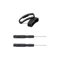 Sencato Suunto Core Series Silica Gel Strap Ring, Black Rubber Replacement Resin Band Buckle Retainer, Fastener with Movable Tool, Black 2 Pcs