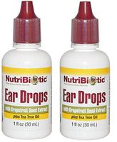 NutriBiotic Ear Drops with Grapefruit Seed Extract and Tea Tree Oil (Pack of 2), 1 Oz Each