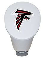 The Furniture Cove New 2.6 Gallon White Plastic Step Trash Can Waste Basket Featuring the Choice of Your Favorite Football Team Logo - FREE Trash Liner Included (Falcons)