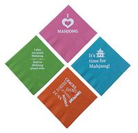 Mah Jongg Mahjong Napkins Beverage Cocktail Size 20 Count Paper Multi