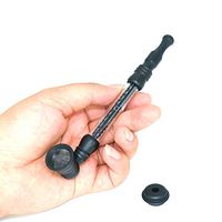 You Need a Creative Long Pole Alloy Herb Tool with Five Stainless Steel Screen Filters and a 3 in 1 Scraper (Black)