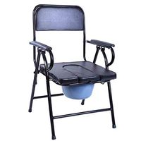 XWZJY Medical Handicap Toilet Seat Bedside Commode Folding Potty/Shower Chair with Padded Cushion Bucket/Lid Multifunctional