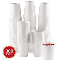 Netko White 8 Oz Paper Cups - Disposable Coffee Cups | Beverage Drinking Paper Glass for Water, Juice, Tea 300 Pack