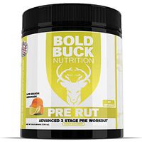 Pre Rut Advanced 3 Stage Pre Workout - Insane Pumps, Energy, Focus, Endurance, Recovery, Anti Cramping - 30 Servings - Late Season Lemonade