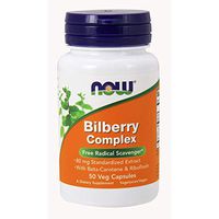 NOW Supplements, Bilberry (Vaccinium myrtillus)Complex 80 mg with Beta-Carotene & Riboflavin, 50 Veg Capsules