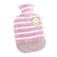 1000mL Winter Handwarmer Pocket Cute Hot-Water Bottle Water Bag Stripe Pink