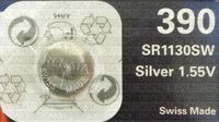 One (1) X Renata 390 Sr1130Sw Sb-Au Silver Oxide Watch Battery 1.55V Blister Packed