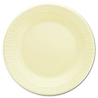 Dart 10PHQR 10.25 in Honey Laminated Foam Plate (Case of 500)