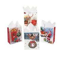 .12 Christmas Vintage Holiday Gift Bags - medium