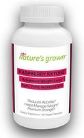 Nature's Grown Highly Concentrated Raspberry Ketones Fat Burning and Weight Loss Supplement, 100% Pure Extract Appetite, Quality & Premium Formula, 90 Vegetarian Capsules