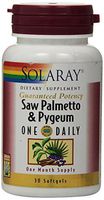 Solaray One Daily Saw Palmetto and Pygeum Supplement, 30 Count