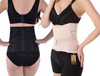 Waistline Slimmer Tight Fit Elastic Cool Slimming Belt Waist Trimmer Back Support Shape Body Instantly (Nude, L/XL for 33''-40'' Waistline)