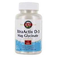 Kal 5000 Iu Vitamin D-3 Mag Glycinate, 90 Count