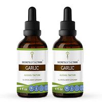 Garlic Tincture Alcohol Liquid Extract, Organic Garlic (Allium sativum) Dried Powder 2x4 FL OZ