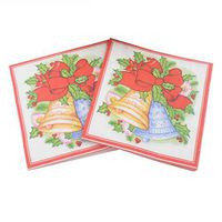 STOBOK Christmas Napkin Disposable Christmas Bell Soft Paper Napkins Tissues christmas dinner decoration Party Supplies 20 Sheets (Christmas Bell)