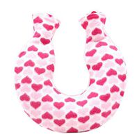 1.6L Neck/Shoulder Hot Water Bottle Water-Filled Bag with Heart Villus Cover